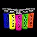 Moon Glow - Blacklight Neon UV Hair Gel - 0.67oz Set of 5 tubes – Temporary wash out hair color - Spike and Glow!
