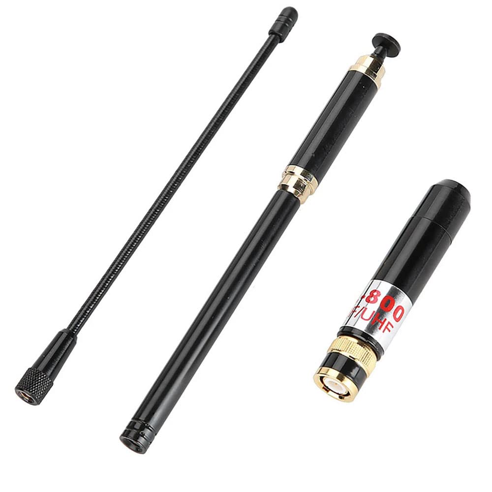 TengKo BNC Connector Dual Band VHF/UHF 144/430MHz Telescopic Replacement Antenna Retractable Dual Purpose Antenna 33.5’’ for Icom IC-V8 IC-V80 IC-V82 Kenwood TK300 TK310 TK320 Walkie Talkie