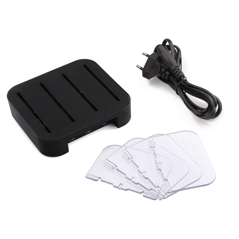 Mbuynow Estación de carga USB, 3 Puertos USB Multi-Cargador Universal 2.4A Tecnología de carga rápida para teléfonos inteligentes Tablets Galaxy Nexus y más