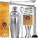 5 pieces Mixology Bartender Kit - Cocktail Shaker Set with Recipes for Martini & Drinks - 24 oz Bar Tool Kit Accessories - Stainless Steel Bartender Shaker Drink Mixer with Strainer, Muddler, Mixing Spoon, Measuring Jigger, Ice Tong