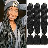 UHair Colorful Kanekalon Braiding Hair Extensions Jumbo Braid Crochet Colorful Hair High Temperature Synthetic Fiber Hair Extension for Women(100G/pc, 3 pcs/lot)