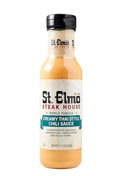 ST. ELMO CREAMY THAI CHILI, GREAT SAUCE FOR SEAFOOD, SANDWICHES, AND MORE
