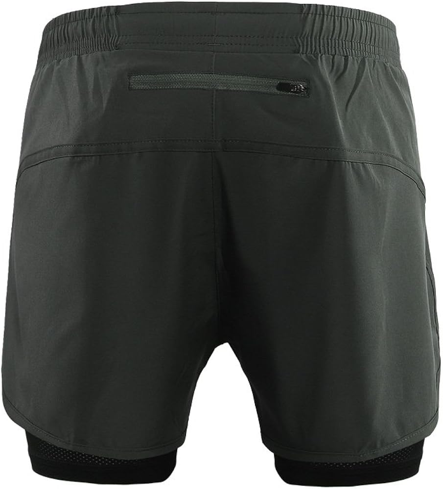 ARSUXEO Men's Active Training Running Shorts 2 in 1 : Clothing
