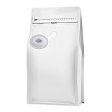 REMTAP Coffee Bags with Valve(100pcs,16oz) White