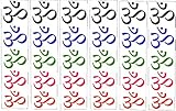 30 Premium Ohm Temporary Tattoos, Aum Om