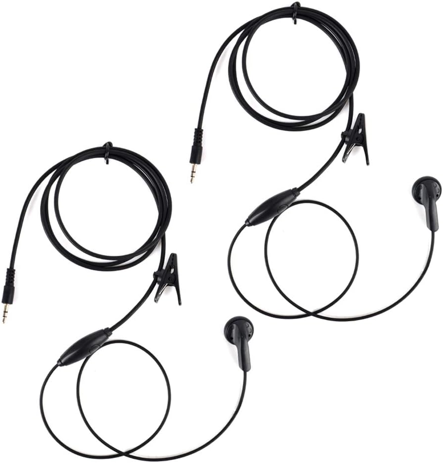 NAGOYA 1 Pin Clip-Ear Headset Earpiece Mic 2.5mm Receiver/Listen Only Ham Radio Earpiece for Cobra MT200 MT525 MT550 PR375 PR385 CX105 CX112 CXT145 CXT235 Two Way Radio Transceivers Series（2 Pack）