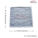 POTAUTO MAP 1033C (CF9846A) Activated Carbon Car Cabin Air Filter Replacement for MAZDA MPV, MITSUBISHI ENDEAVOR GALANT, SUBARU B9 LEGACY OUTBACK, TOYOTA 4RUNNER CELICA FJ CRUISER PRIUS SIENNA