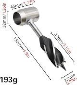 VOANZO Manual Auger Drill Stainless Steel Wood Peg Hole Tool Camping Bushcraft view 4