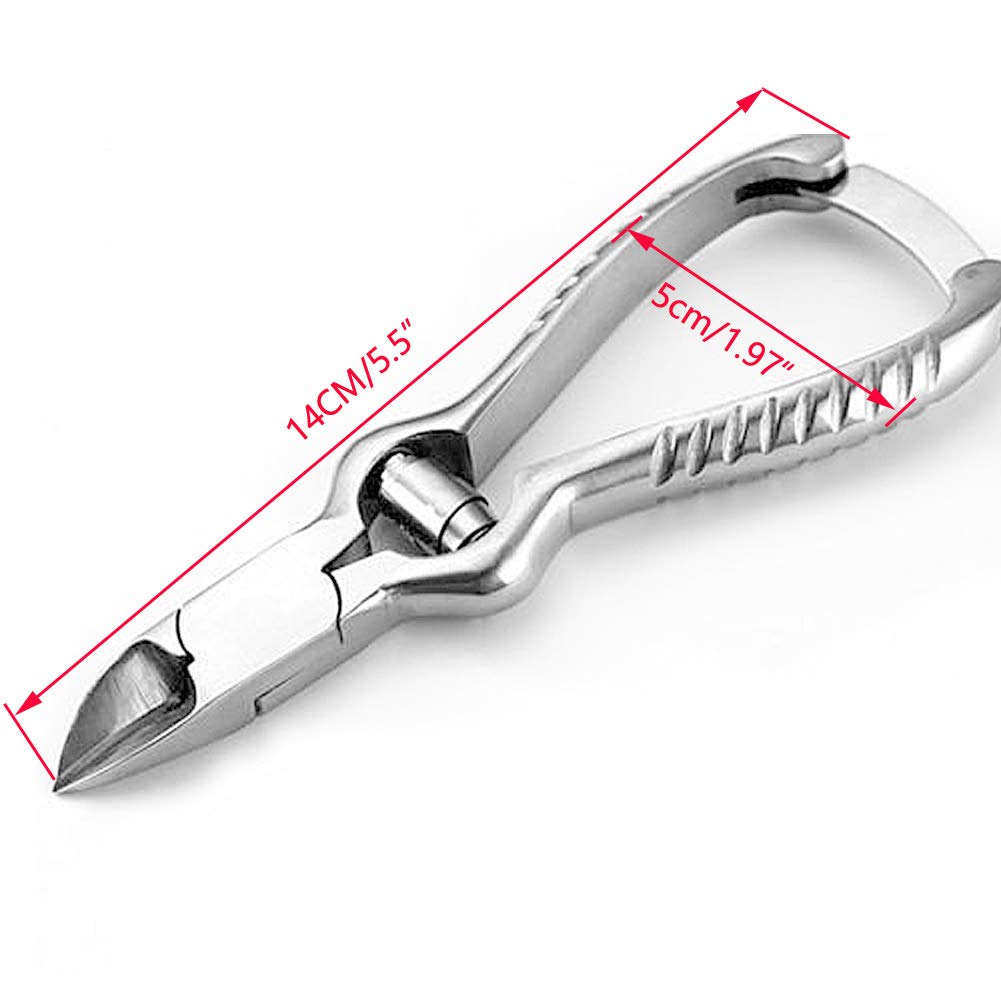 ISOTO Nail Clipper for Thick Nails Heavy Duty Toenail Clipper Nipper Thick Nails,Long Jaw, Long Handle