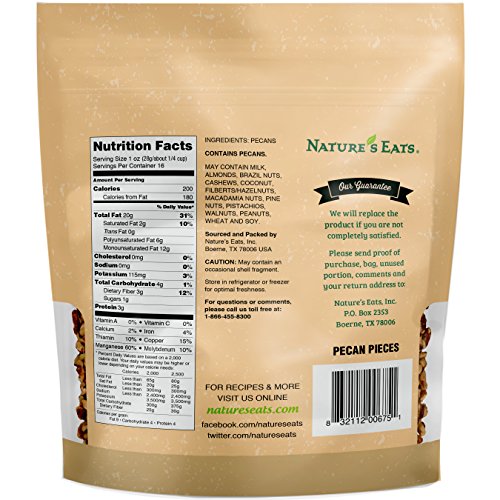 Nature's Eats Pecan Pieces, 16 Ounce