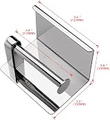 Ibergrif MK34050 Toilet Roll Holder with Shelf Stainless Steel Silver view 5