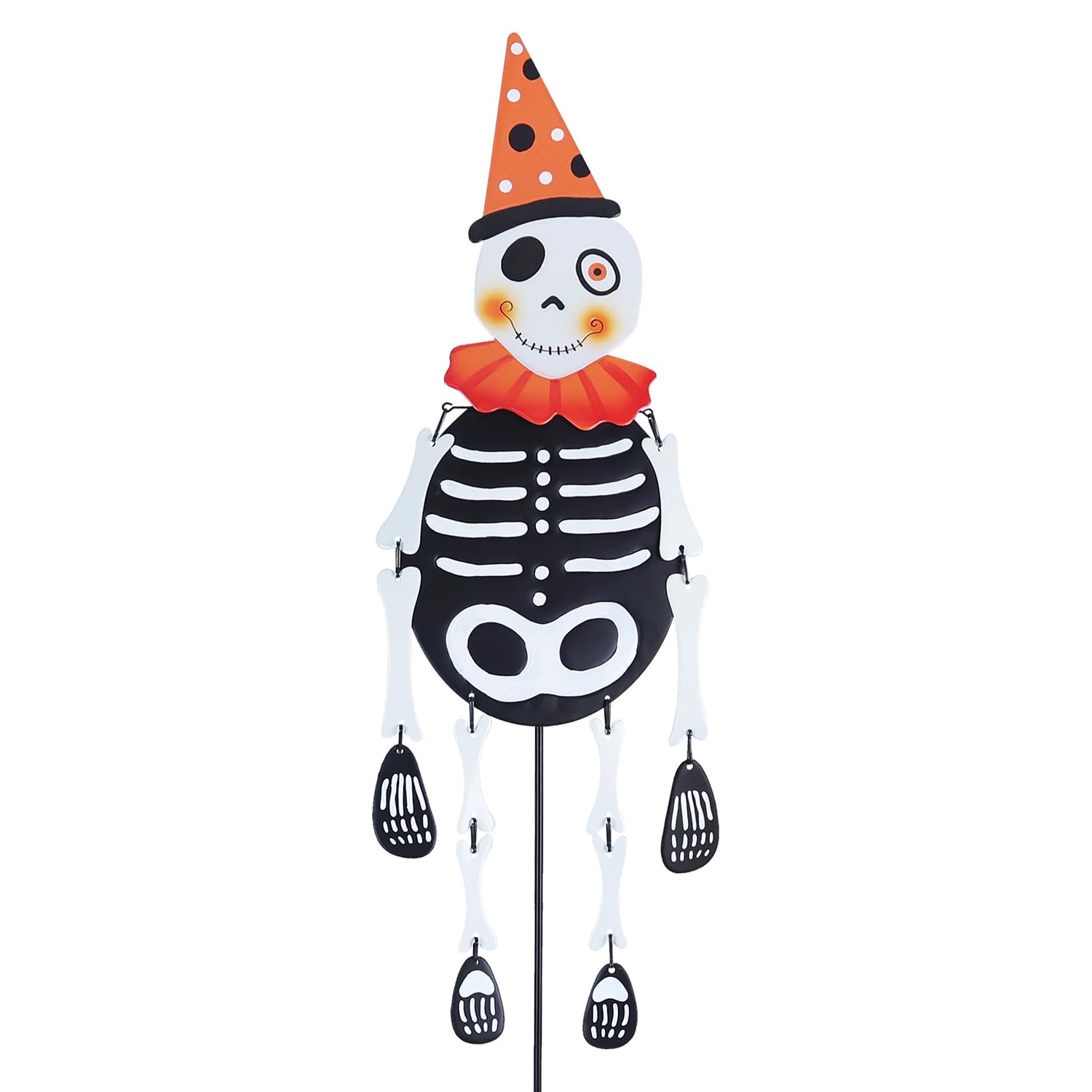Photo 1 of hogardeck Halloween Decorations Outdoor, Metal Skull Decorative Garden Stakes for Halloween Decor, Metal Yard Signs for Outside Garden Lawn Porch Party Decorations