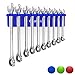 Olsa Tools Magnetic Wrench Holder Organizer | Fits SAE 3/8" Thru 15/16" & Metric 10mm Thru 19mm | Premium Quality Tool Organizer (Blue) primary