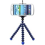 Case Star Octopus Style Portable and adjustable Tripod Stand Holder for iPhone, Cellphone ,Camera and Case Star Cellphone Bag-Blue and Black