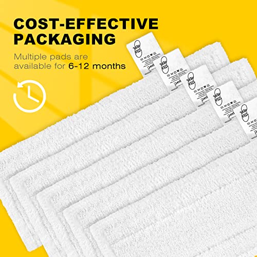 KEEPOW 5 Pack Steam Cleaner Pads Compatible with Karcher EasyFix SC2, SC3, SC4, SC5, Steam Cleaner Accessories for Karcher, Steam Mop Pads