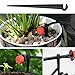 QMOEH Drip Emitters + Support Stakes (50 + 50pcs) Perfect for 4mm / 7mm Tube, Adjustable 360 Degree Water Flow Drip Irrigation System for Flower Beds, Vegetable Gardens, Herbs Gardens.