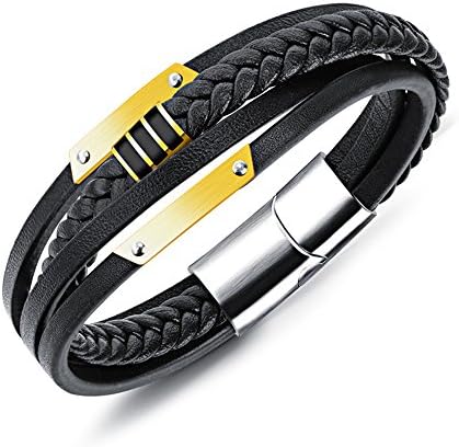 Punk Rock Antique Copper Plated Leather Bracelet&amp;Bangle For Women Men Friendship Party Gift (White) (Style 3)