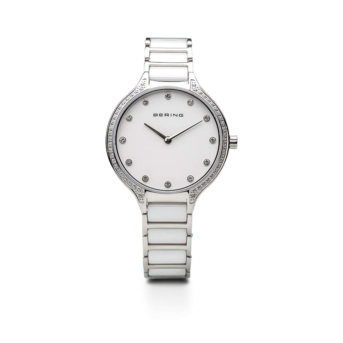 BERING Women Analog Quartz ceramic collection Watch with stainless steel/Ceramic Strap and Sapphire Crystal 30434-754