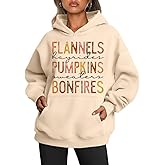 Womens Fall Winter Oversized Hoodies Fleece Sweatshirts Funny Halloween Graphic Long Sleeve Sweaters Pullover with Pocket