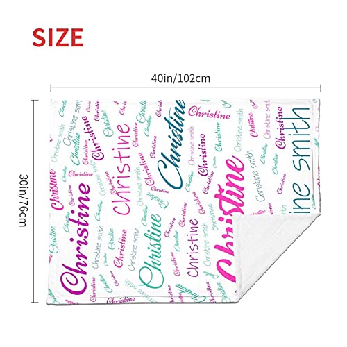 Custom Personalized Baby Blanket with Name for Girls, Customized Floral