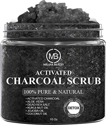 Charcoal scrub for body and face cleansing & exfoli…