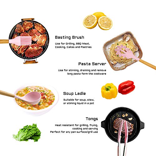 Utensilios Cocina De Silicona,11 Piezas Antiadherente Utensilios Cocina