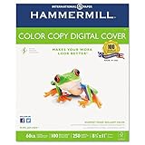 Hammermill Paper, Color Copy Digital Cover, 60 lbs., 8.5 x 11, 100 Bright, 250 Sheets / 1 Pack(122549R), Made in the USA (2)