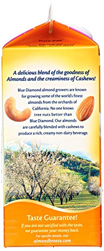 Almond Breeze Almond Cashew, Unsweetened Original, Almondmilk and Cashewmilk Blend, 64, fl oz