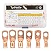 UL Listed Copper Wire Lugs,40pcs Battery Cable Terminal Closed Ends Eyelets Tubular Ring Connectors Assortment Kit-6 Sizes