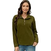 YETOWA Women's Classic Half-Zip Polar Soft Fleece Jacket Warm Lightweight Fleece Pullover for Outdoor Daily Wear