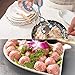 Meat Baller, Justdolife 2 PCS Stainless Steel Meat Baller Tongs with Detachable Rubber Grips Cake Pop Meatball Maker Ice Tongs Cookie Dough Scoop for Kitchen, Ball Size 1.38