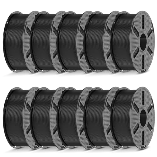 JAYO PETG Filament 1.75mm Bundle Schwarz 11KG, Starke Zähigkeit 3D Drucker Filament