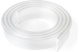 SHUISEN Framed Shower Door Bottom Seal, 1/4" Shower Door Sweep for Framed & Swing Shower Doors, 36" Long Angled T Drip Clear Vinyl Shower Door Seal Strip, Shower Door Replacement Parts