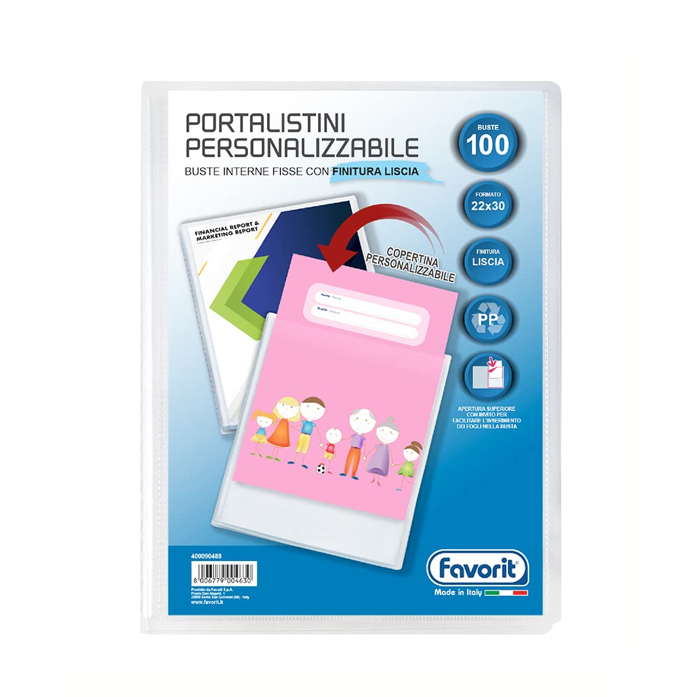 Favorit Sachets with Document Bag, Tranparente, 7.6 x 9.8 cm, pack of 50 pieces