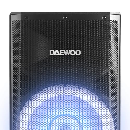 Daewoo Bocina Bafle XPRO TWS 15 Pulgadas Bluetooth Portatíl con Tripie Potencia 100,000W Subwoofer Integrado Entrada para Microfonos Ideal para Karaoke