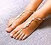 JEWSUN Barefoot Sandals - Bridal & Wedding Footless Sandals with Slave Anklet - Beaded Design