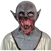 x-merry toy Scary Halloween Mask for Adults - Realistic Vampire Zombie Head Latex Masks Monster Costume Props Horror Cosplay & Party Helmet