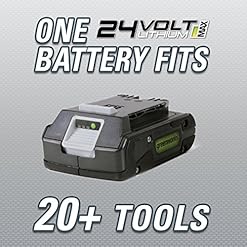 Alternative view of Greenworks G-24 Li-Ion Cordless Sweeper