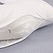 U Shaped Pregnancy Pillow Maternity Body Pillow With Invisible Zipper Removable Cover, 100% Cotton Fabric, White, 56 x 32 Inch