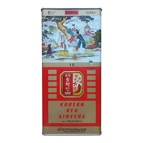 Pocheon 300g Korean Canned Dried Panax Red Ginseng 10 Roots 6 Years Earth Grade 300-15