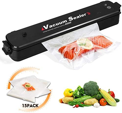 Auwell Vacuum Sealer Food Vacuum Packing Machine With 15 pcs Sealer Bags for Food saver