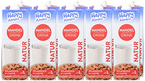 Happy Milchalternativen Mandel Drink Natur - Mandelmilch, Vegan, Laktosefrei - Intensiv nussiger Geschmack - 10er Pack… – Bild 6