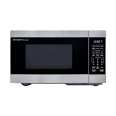 SHARP Countertop Microwave Oven with Removable 10.6" Carousel Turntable, 900 Watt, 0.9 Cubic Feet, Stainless Steel