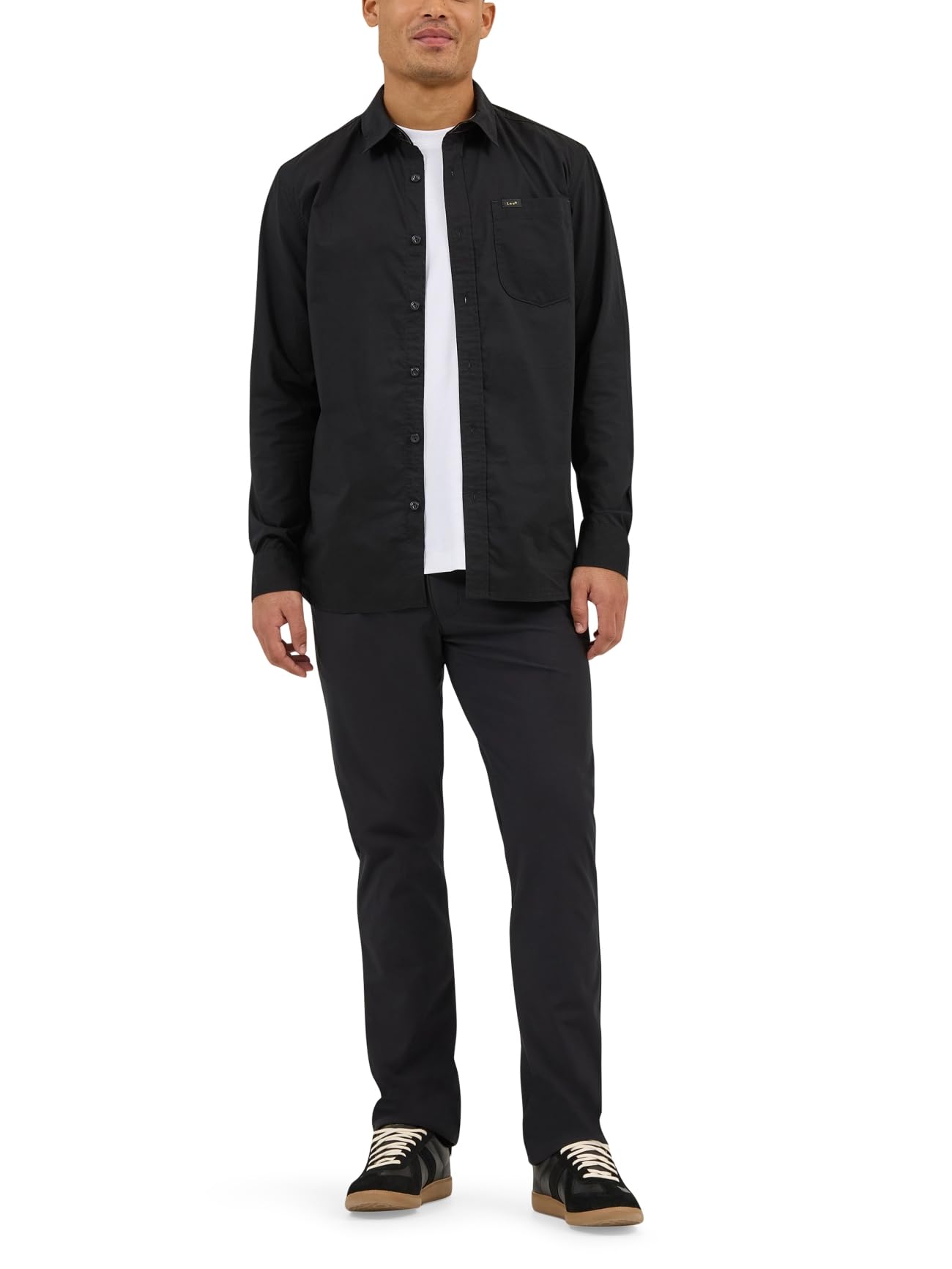 Condition photo showing As Is for lee men's x move 5-pocket performance pant, black, 32w x 34l