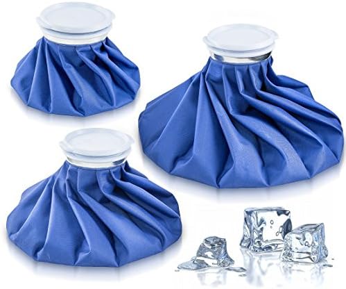 Ruoi Ice Bag Packs, 3-size Waterproof No-Leak Ice Pack Bags Reusable for Sports Pain Relief &amp; Post-Op Cold Therapy, 3 Pack 11' 9' 6' (Royal Blue)