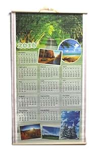 Amazon.com : Large Double Year 2016 & 2017 Bamboo Wall Calendar 22 x 12
