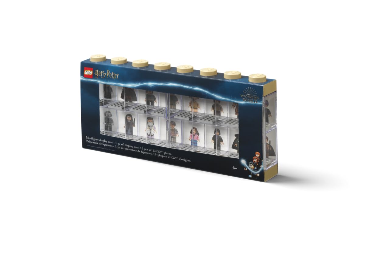 LEGO Minifigure Display Case 16 Harry Potter, Stackable Container for Wall or Desk, Space for 16 Minifigures, Perfect for Home Office Display LEGO storage