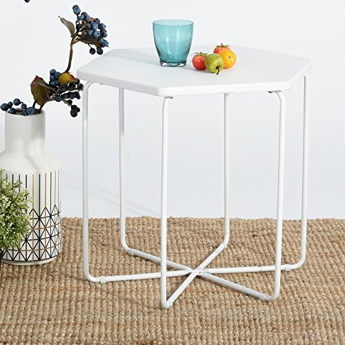 Lillyarn End Table Casual Accent Table Wood Sofa Side Table Living Room or Bedroom White