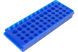MIELIKKE 2psc Microcentrifuge Tube Rack, Test Tube Rack, Double-Sided Plate Centrifugal Pipe Rack, for 0.2ml-5ml Centrifugal Pipe, Racks for Lab & Home Use (Blue, 0.2/0.5/1.5/2/5ml)