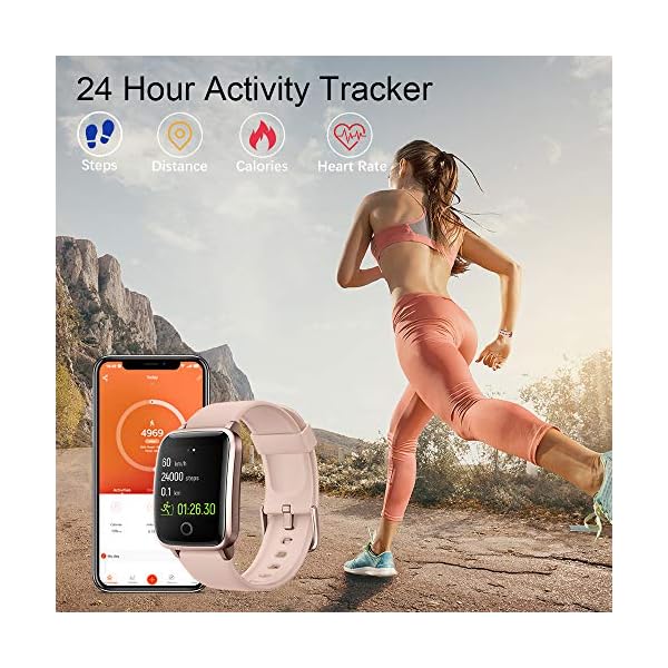 Smart-Watch-LIFEBEE-Fitness-Trackers-for-Women-Man-with-Heart-Rate-Monitor-Pedometer-Fitness-Watch-IP68-Waterproof-with-Calorie-Counter-StopWatch-Activity-Tracker-For-IOS-Android Smart Watch, LIFEBEE Fitness Trackers for Women Man with Heart Rate Monitor, Pedometer Fitness Watch IP68 Waterproof…